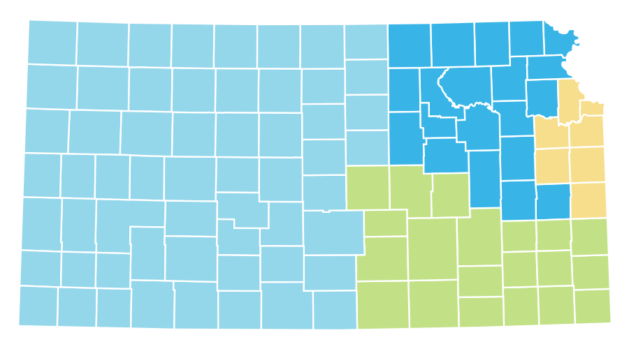 Map of the State of Kansas